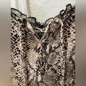 Snakeskin Print Midi Dress